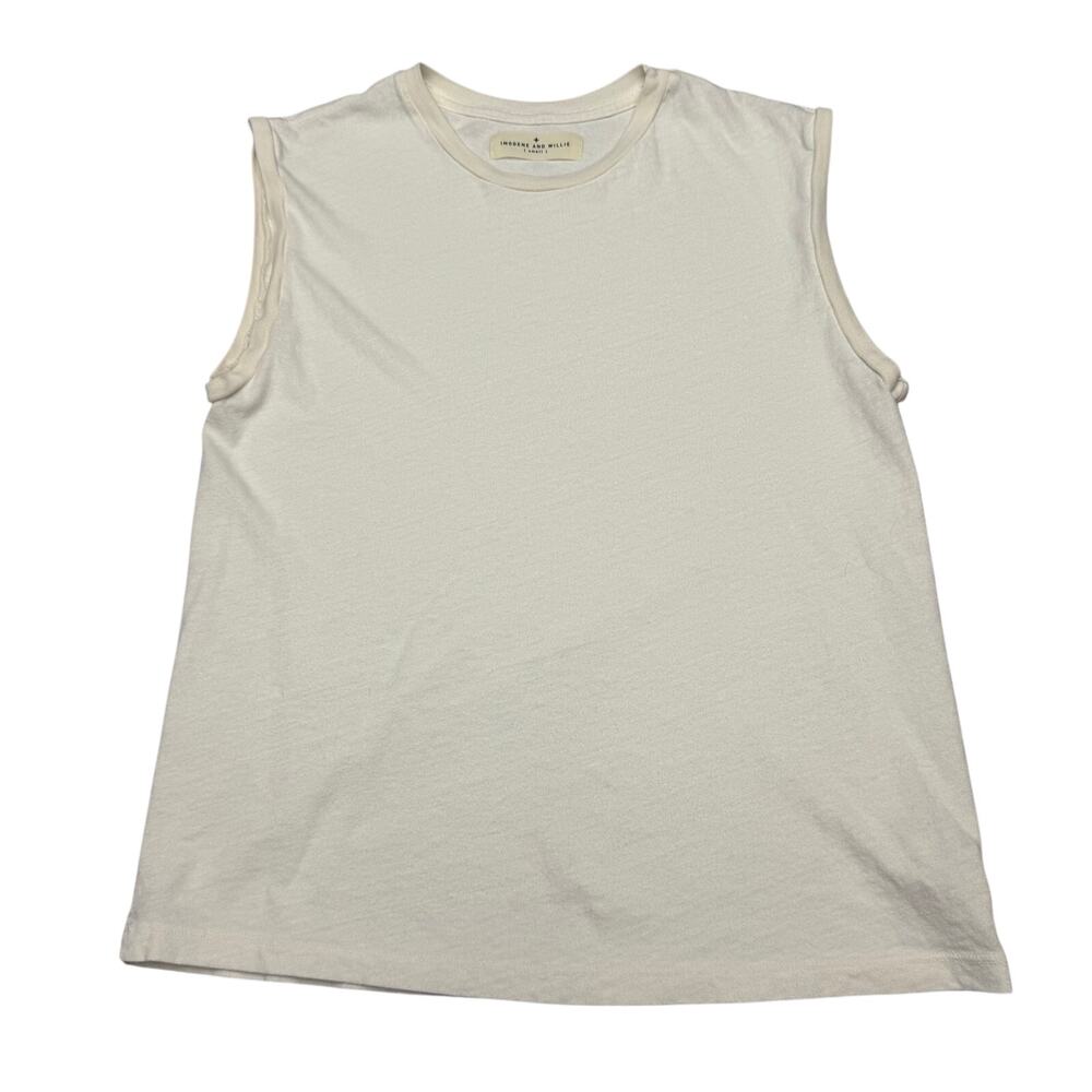 Imogene And Willie Muscle Tank Top Women's Small Cotton Crewneck Retro Gym